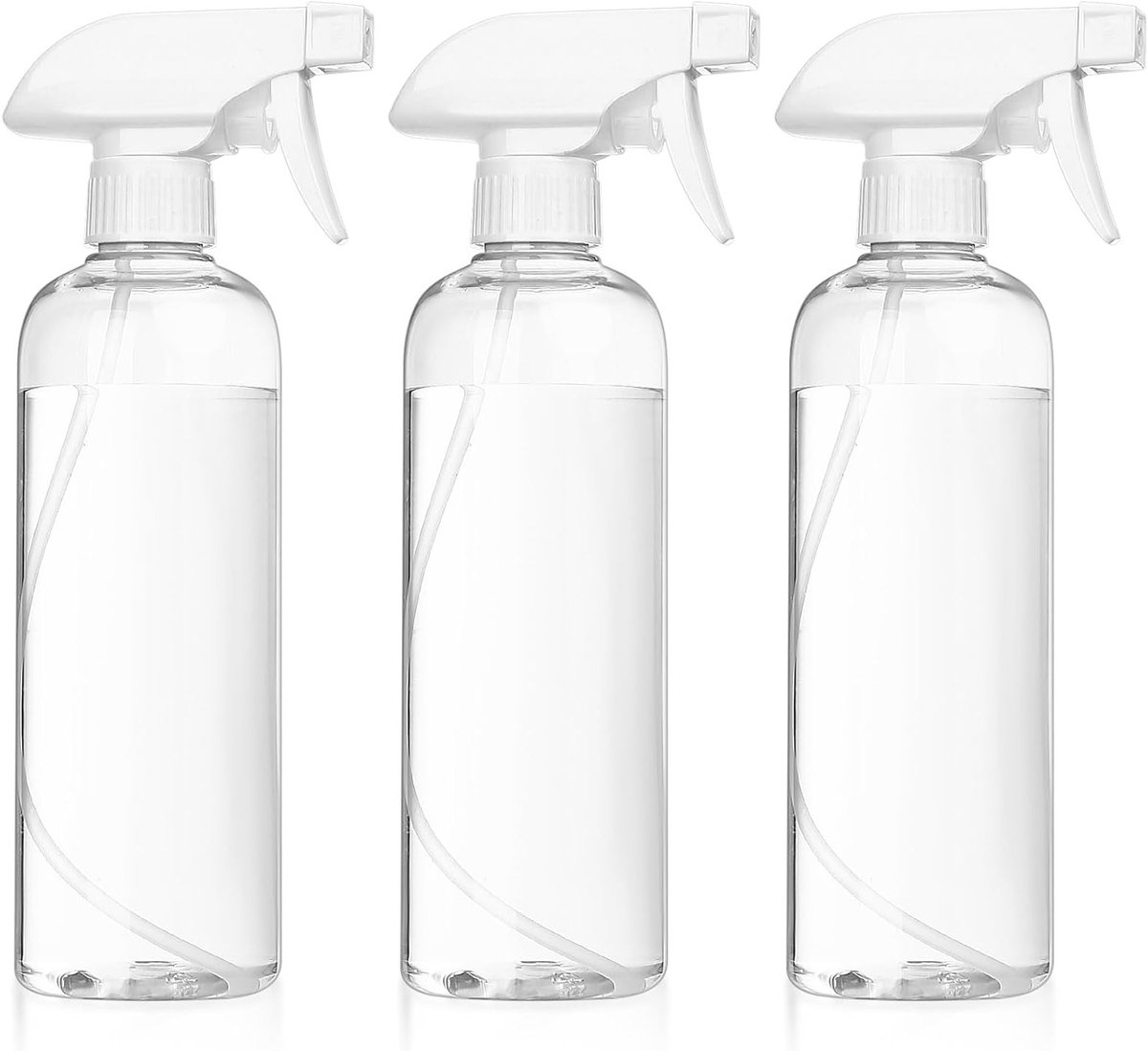 Set van 3 Lege Sprayflessen van 500ml voor Planten, Vernevelen en Barbershops, Herbruikbare Verstuivers met Drukpomp