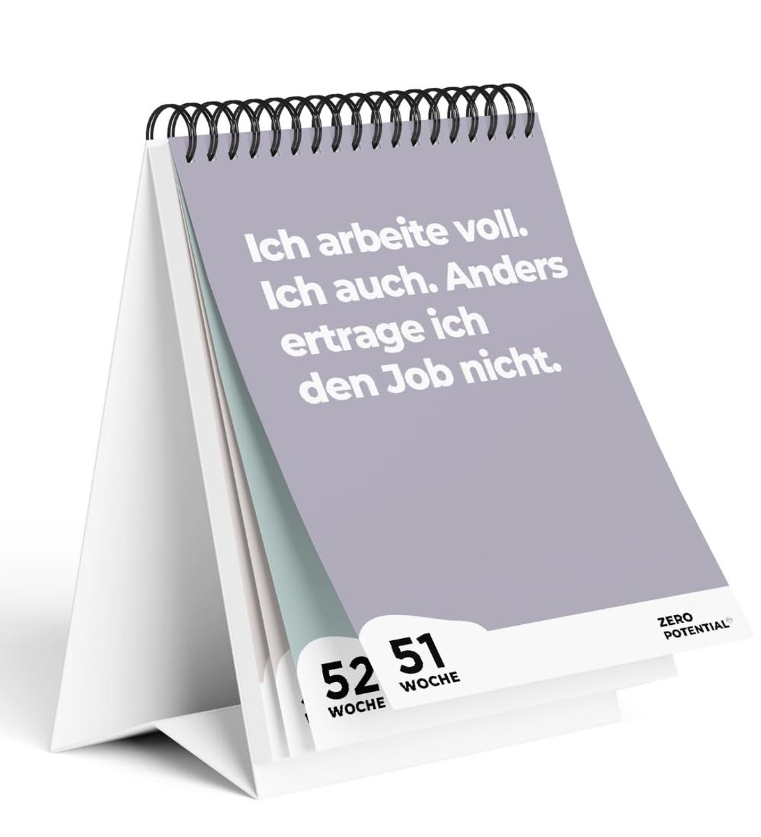 Dailygoods- Kalender 2026 - Demotiverende Tafelkalender - Grappige Spreuken - A6 Formaat - Kantoordecoratie - Cadeau voor Collega's