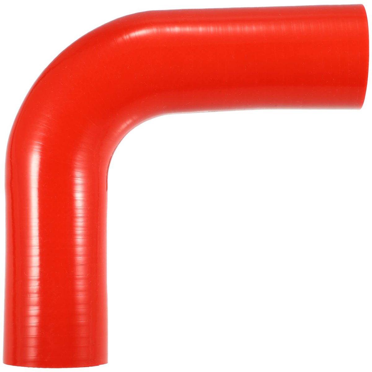 Dailygoods- Siliconen Slang 90 Graden Bocht - Universeel - Binnendiameter 48mm - Dikte 5mm - Lengte 150mm - Rood - Koelslang