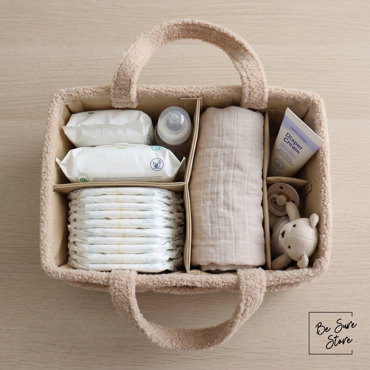 Be Sure Store Teddy Luiertas Beige - Kraamcadeau thumbnail 2