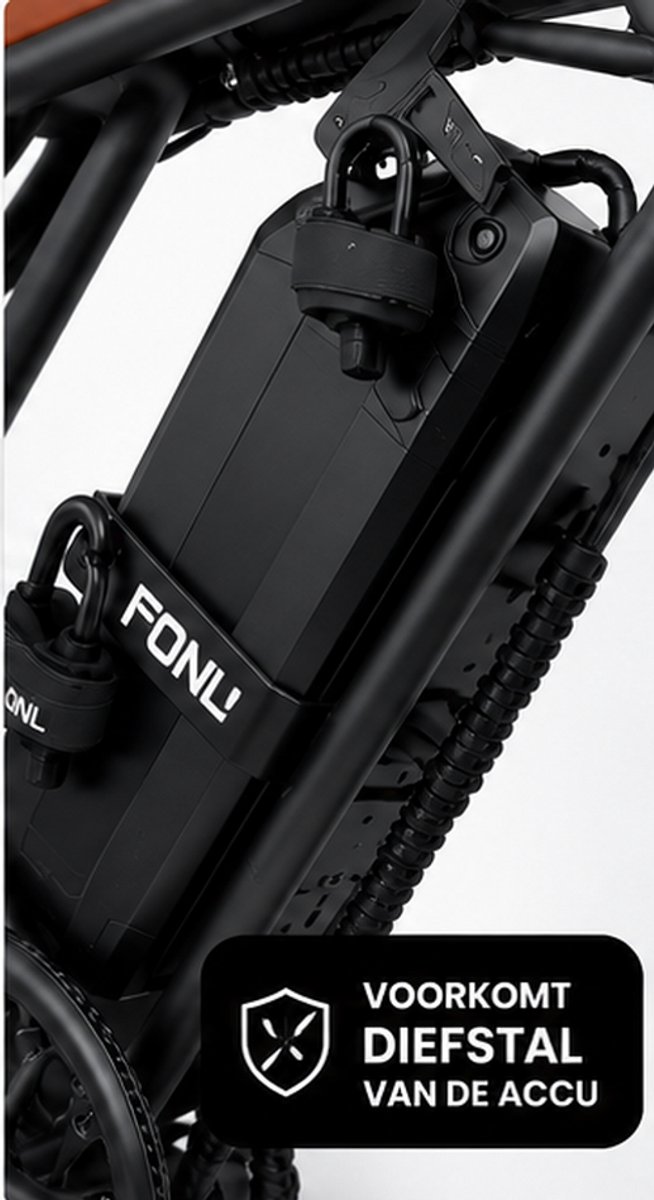 FONL - Batterijslot Voor Fatbike V8, V20, V20 Pro, H9, C80 & C90 - Universeel Fatbike Slot - Zwart - Accuslot — afbeelding 5