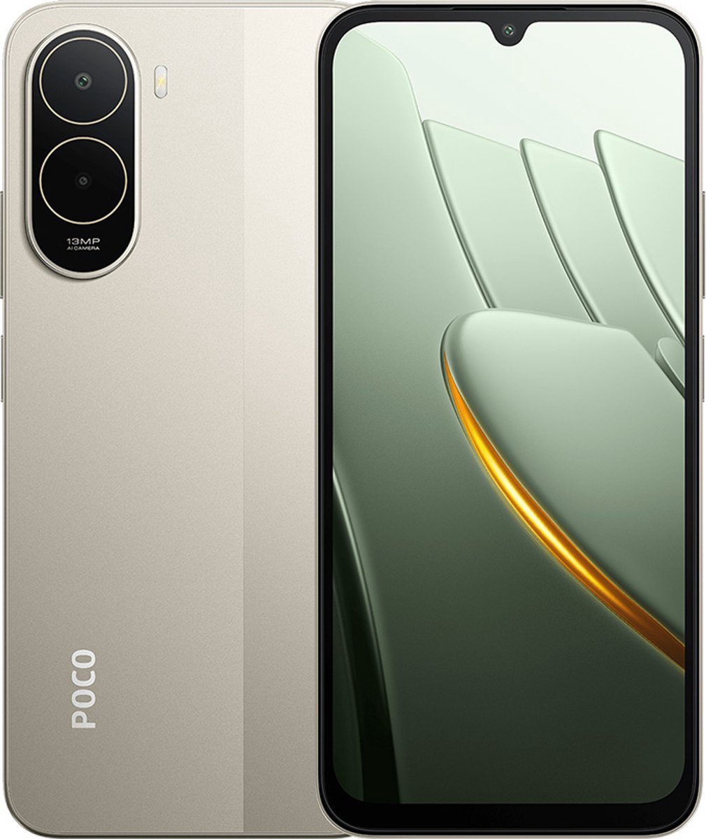 Xiaomi POCO C81 Pro - 4GB RAM - 128GB - Goud - Meeslepende 6,9" display - Enorme 6000 mAh (typ) batterij - Krachtige octa-core processor