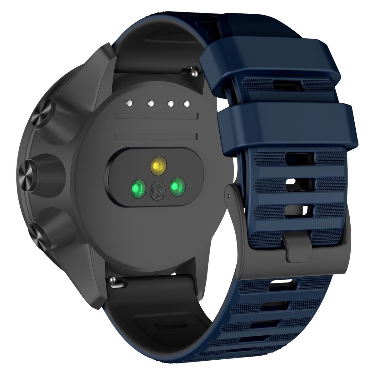 Dailygoods- Horlogeband 24mm siliconen - Snelsluiting - Horlogeband voor Suunto - Sporthorloge - Duurzaam - Lichtgewicht - Smartwatchband