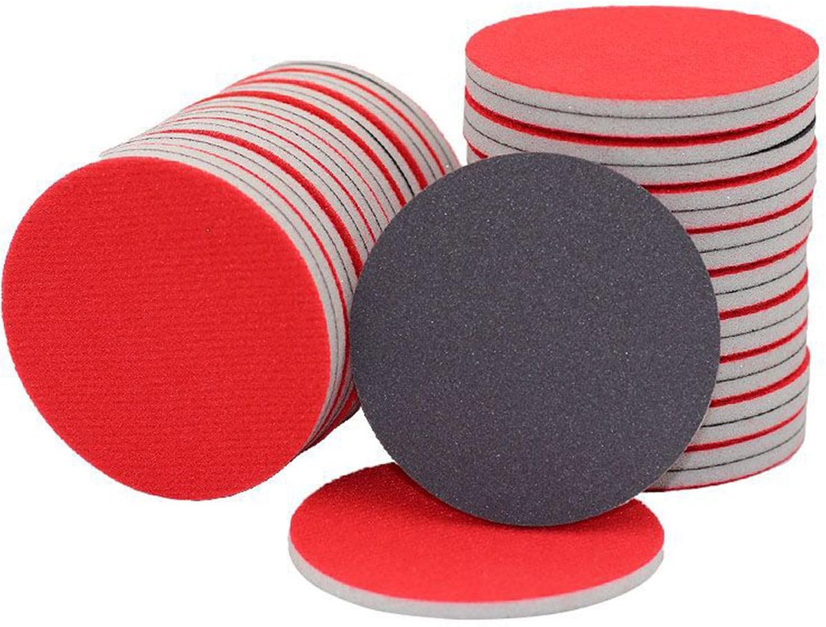 Dailygoods- Schuursponssenset 30 Stuks - P400 Korrelgrootte - Flexibel - Nat/Droog Schuurpapier - Voor Hout/Verf/Gipsplaten/Metaal - 7,5 x 7,5 x 0,5 cm - Zandspons