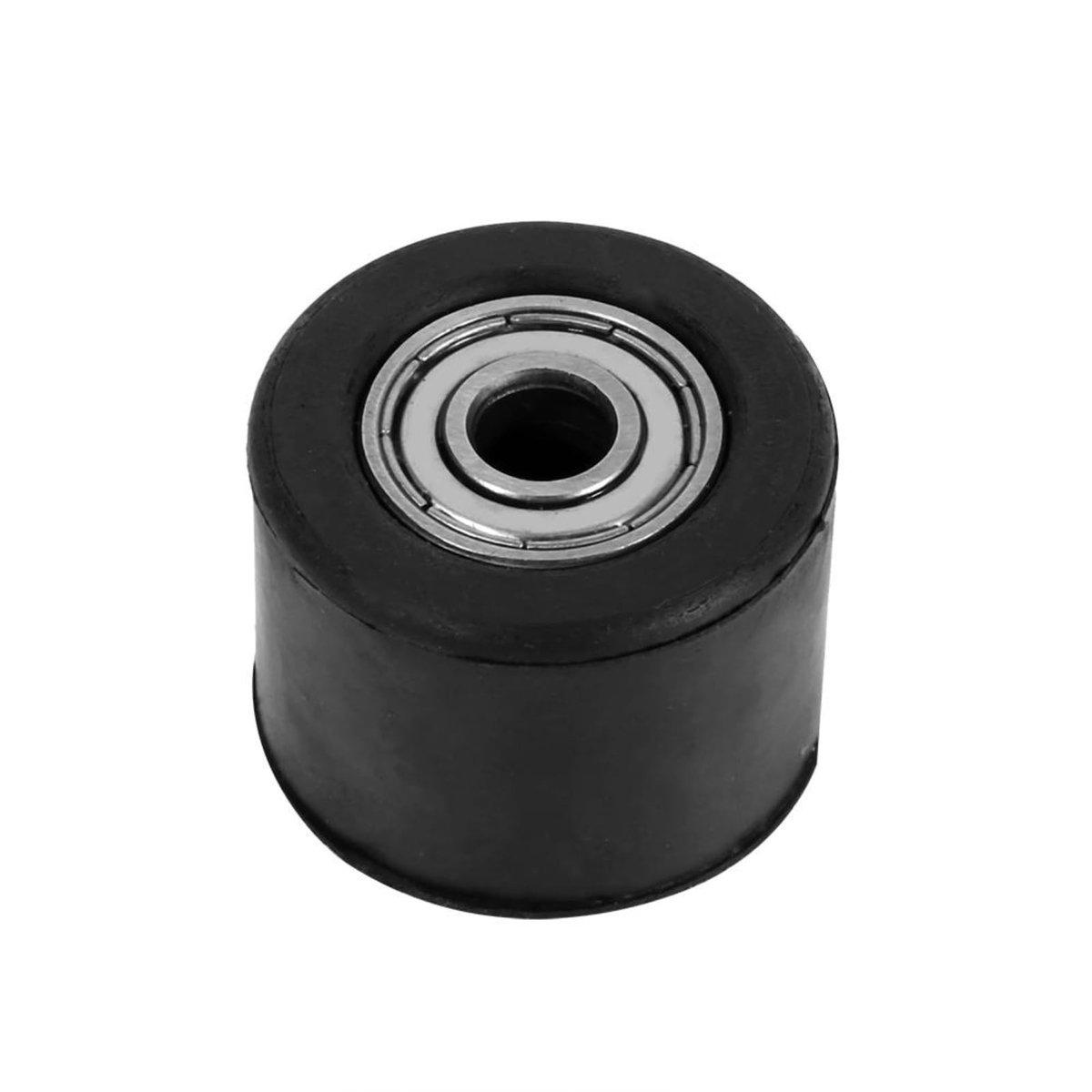 Dailygoods- Kettingrol 8 Mm - Rubberen/IJzeren Kettingrol - Spanrol - Wielgeleider - Zwart - Duurzaam en Stijlvol - Katrol