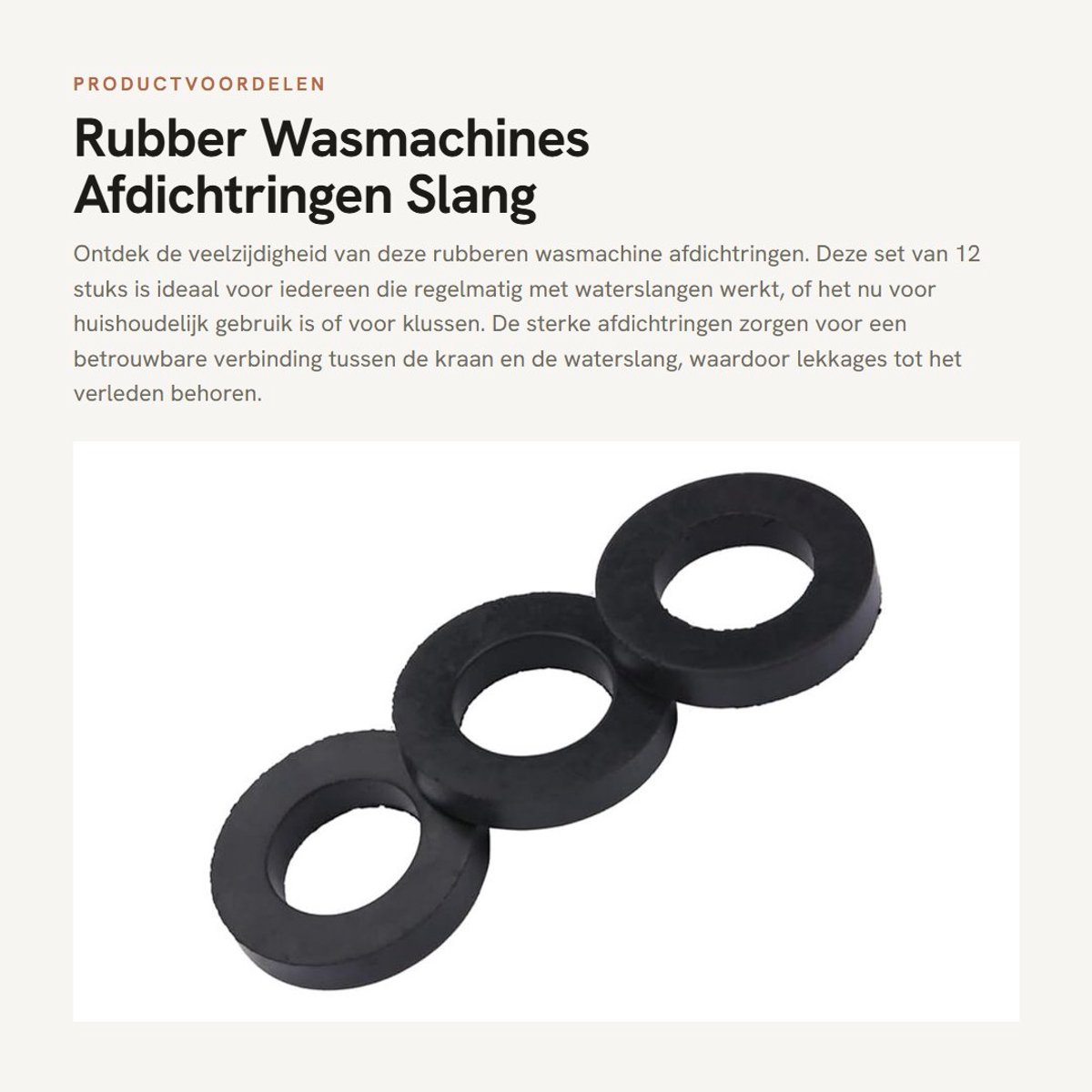 Dailygoods- Rubber Afdichtringen 12 Stuks - Slangring Set - Afdichtringen voor Waterslang - Plug Wasmachine - Waterdicht - Eenvoudig in Gebruik