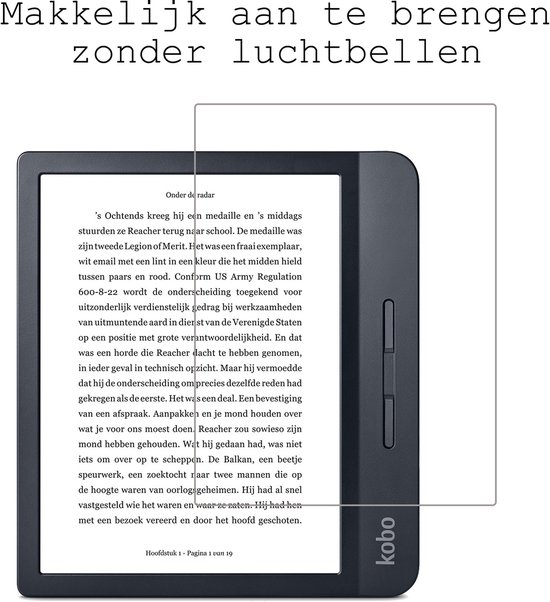 Hoes Geschikt voor Kobo Libra H2O Hoesje Bookcase Cover Hoes Met Screenprotector - Hoesje Geschikt voor Kobo Libra H2O Hoes Cover Case - Grijs — afbeelding 4