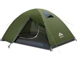 Night Cat Kampeer Tent 2 Personen: Waterdicht Licht 3 Seizoenen 2 Man Eenvoudig Op te Zetten met Voorluifel en Klein Pakformaat voor Outdoor Trekken Festival