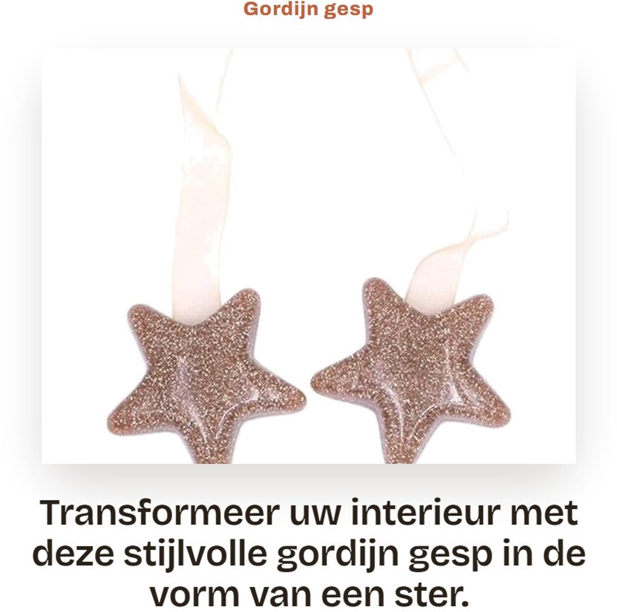 Dailygoods- Gordijn Gesp Ster Magnetisch - Zijden Houder - Tiebacks - Glanzend - Ster Ontwerp - Sterke Magnetische Clip - Gordijnclip