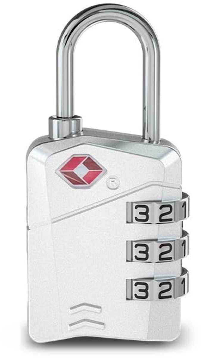 Dailygoods - Goedgekeurd Bagageslot - Cijfercombinatie Reisslot Zilver