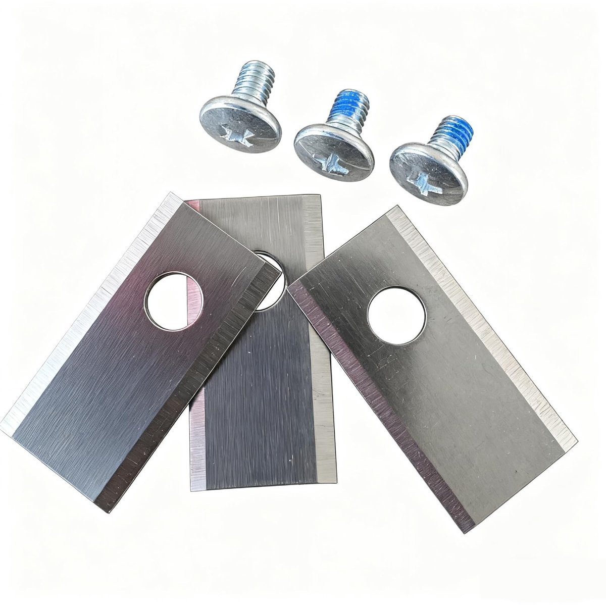Dailygoods- Reservemes Set - 3 Hoogwaardige Reservemessen - Inclusief Bevestigingsschroeven - Nauwkeurig Snijden - Eenvoudige Vervanging - Laboratoriumgeteste Kwaliteit - Maaimes