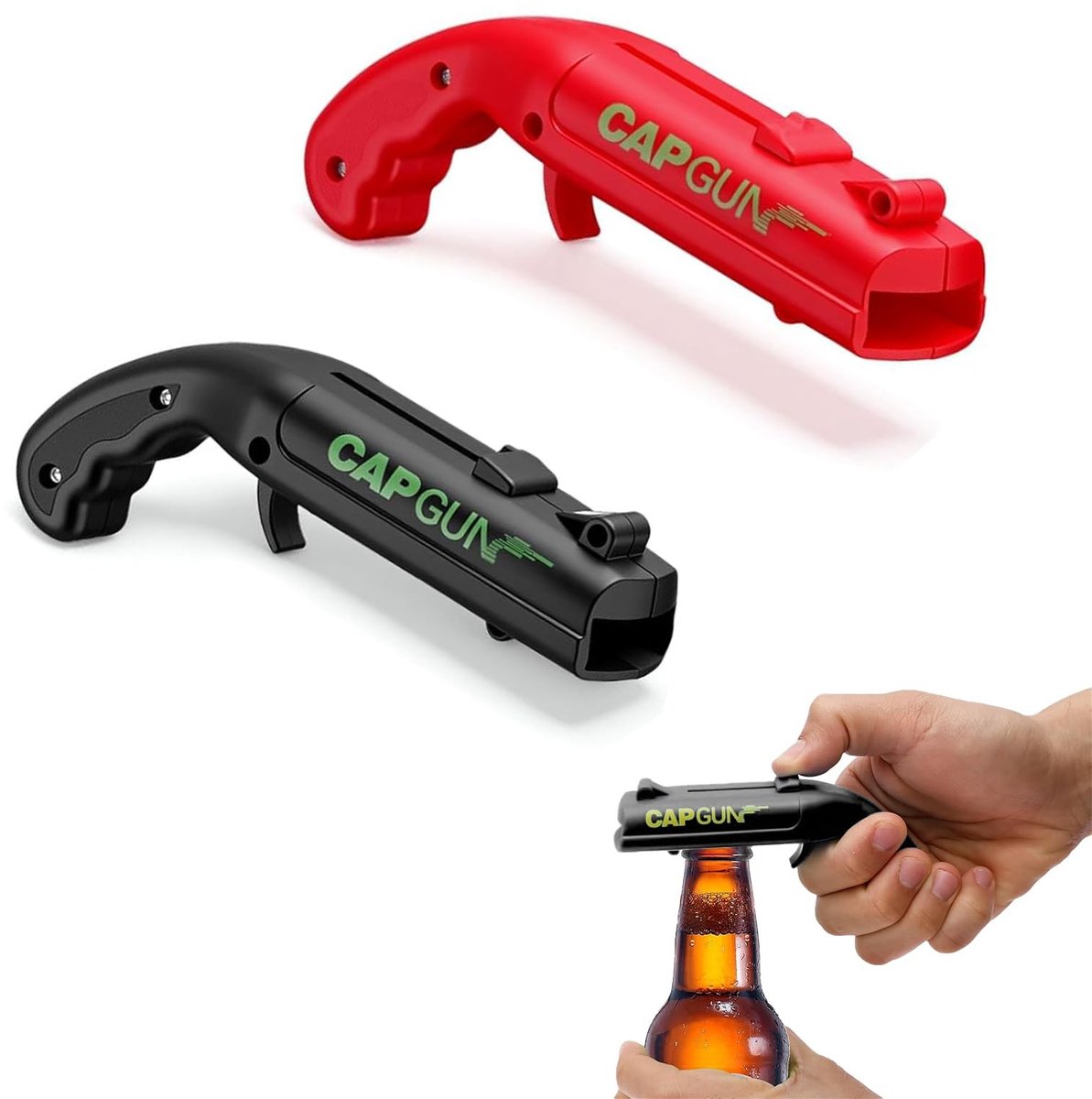 Dailygoods- Bierflesopener 2 Stuks - Creatieve Flesopener - Grappige Cadeaus - Handmatige Kunststof Opener - 13 x 6 x 3,7 cm - Originele Accessoires