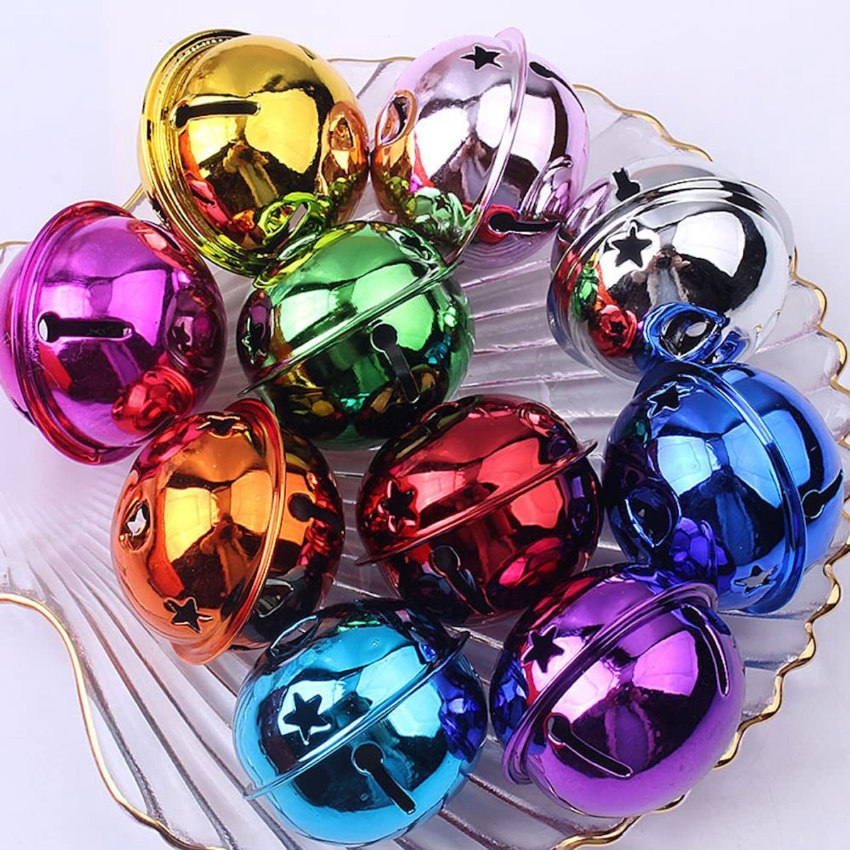 Solidchoice- Belletjes 4 cm - 10 Stuks - Metalen Belletjes - Roestwerend - Knutselen - Sieraden - Festivaldecoratie - Decoratiebelletjes