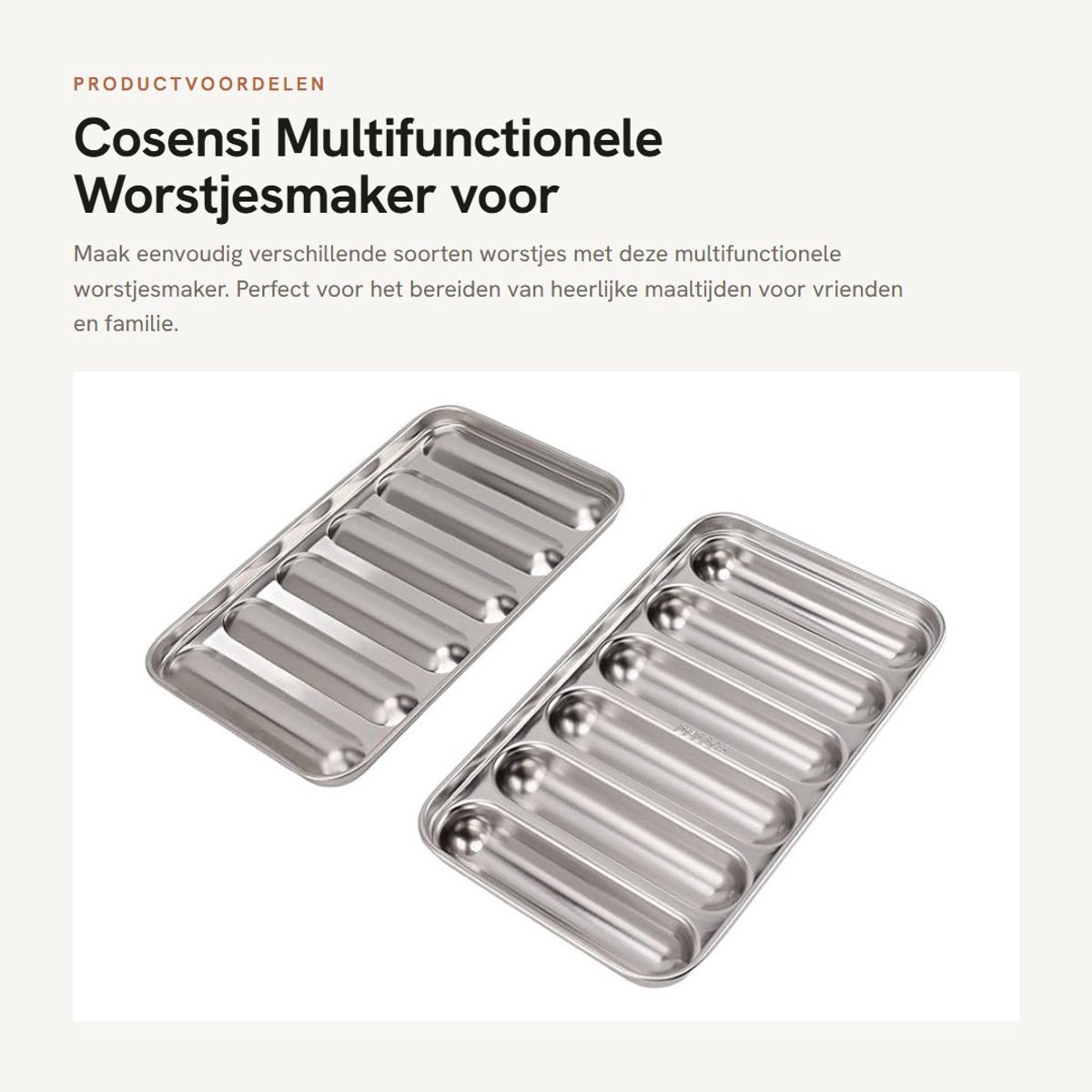 Solidchoice - Multifunctionele Worstjesmaker voor Thuisgebruik