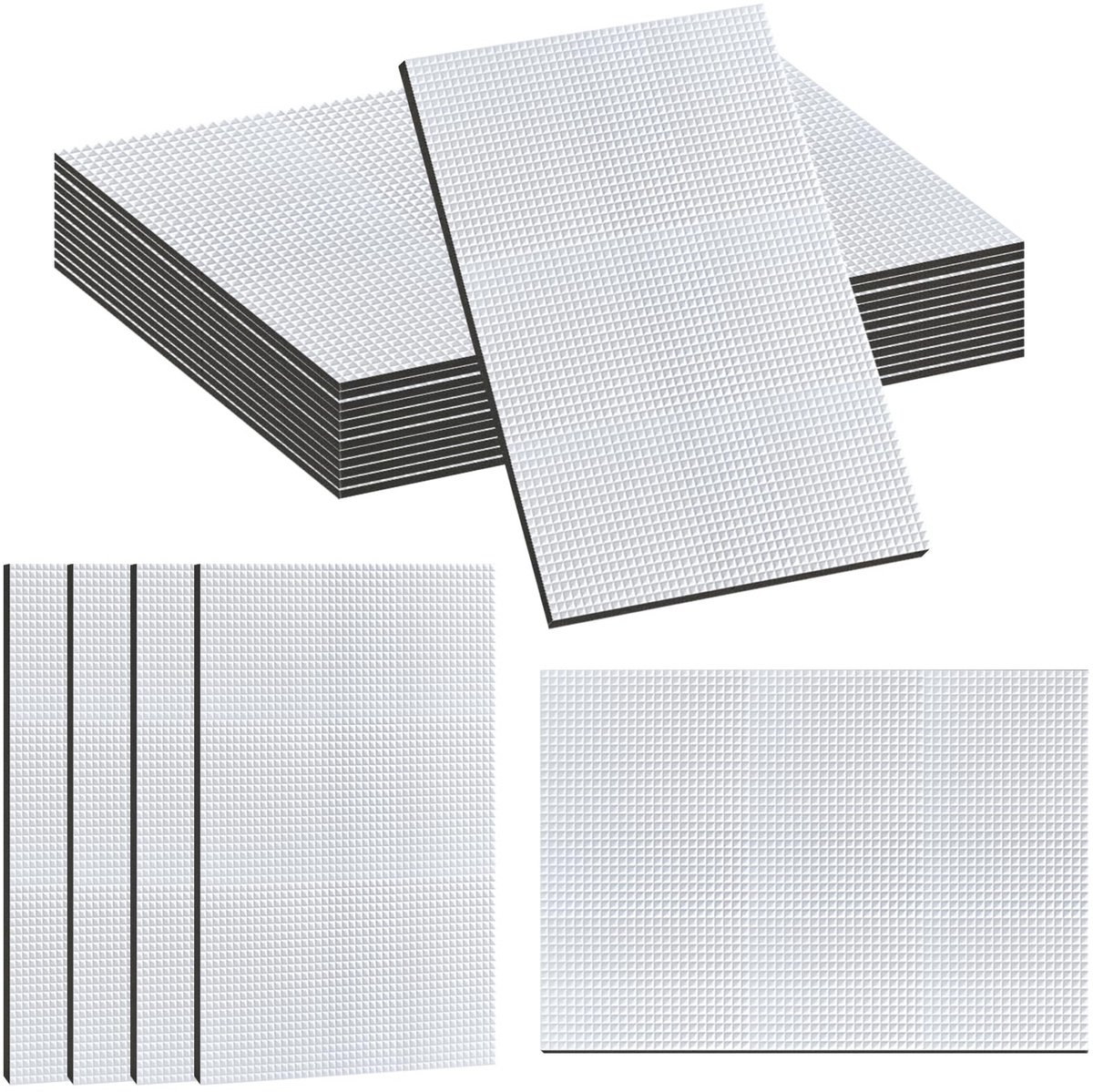 Solidchoice- Geluidsisolatie Mat 13 Stuks - Zelfklevende Dempingsmat - Isolatiemat Plakbaar - Interieur Isolatie - Akoestische Schuim Panelen - Afmetingen 24,8 x 17,8 cm
