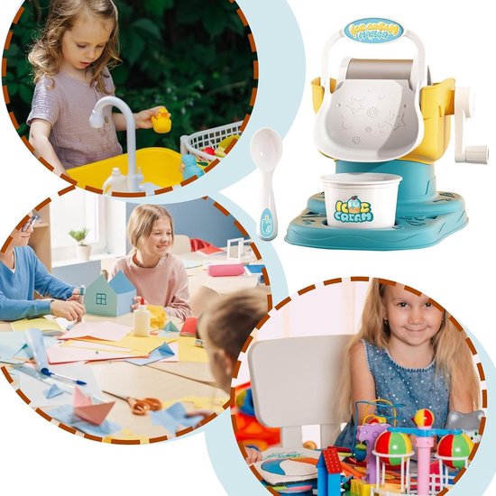 Ijsmachine Kinderen - Yoghurt Maker - Zelf IJs Maken - Stimuleert Creativiteit - 17.5x22.1x19.2cm - Meerkleurig — afbeelding 3