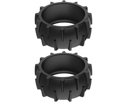 Robotmaaier Wielen - Rubberen Banden - Betere Grip - Antislipprofiel Natuurrubber - 2 Stuks - Zwart