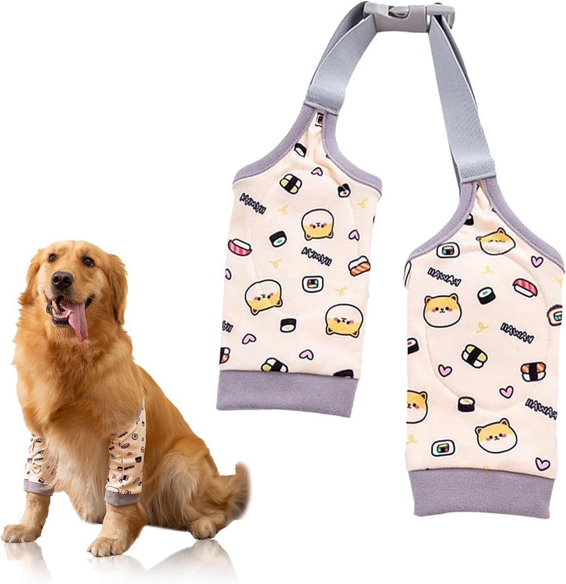 Elbowbeschermer voor Honden, Voorste Poot Bescherming, Knieband voor Honden, Gewrichten Ondersteuning en Blessurepreventie (2XL)