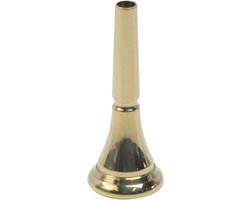 Mondstuk Hoorn - Koper Accessoire - Muziek Maken - Goudkleurig Behandeld - 6.5 cm - Goud