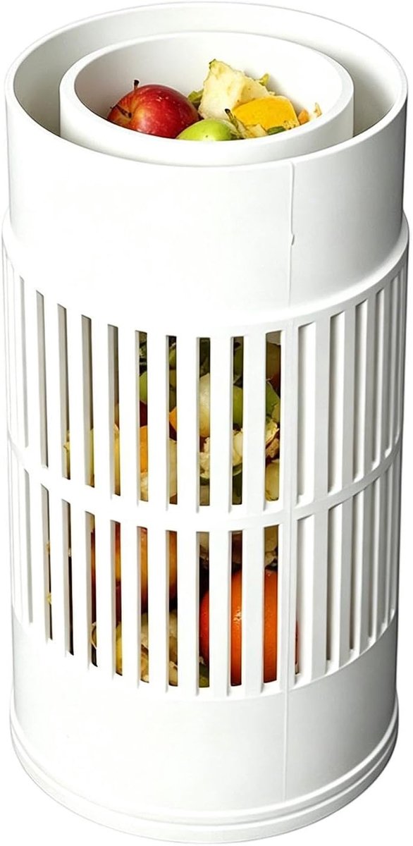 Ondergrondse wormbak - Bodemcomposteerbuis - Tuinafval verwerken - Ventilatieontwerp - 22 cm hoog - Zwart