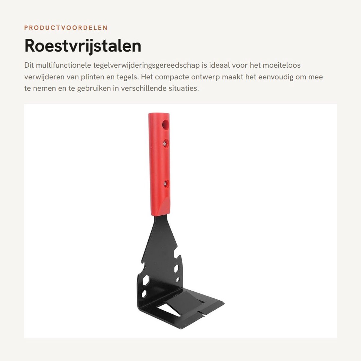 Dailygoods - Roestvrijstalen Tegelverwijderingsgereedschap
