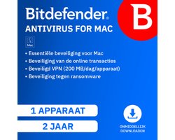 Bitdefender Antivirus pour Mac - 1 Appareil - 2 Ans - Anglais - Téléchargement Mac