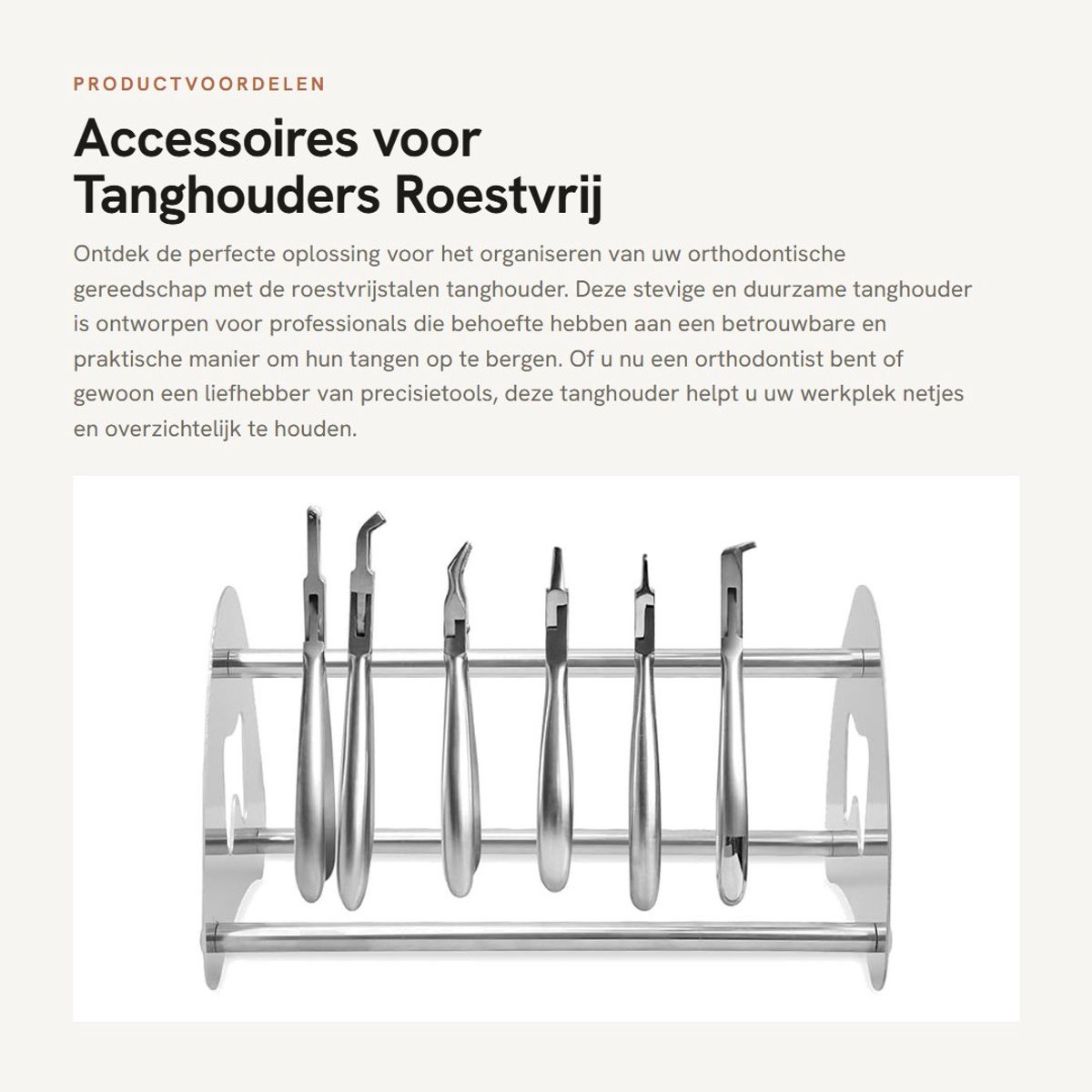 Dailygoods- Tanghouder Roestvrij Staal - Standhouder - Rackaccessoires - Eenvoudig te monteren - Duurzaam - Hoge hardheid - Tangrek