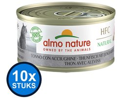 10x Almo Nature HFC - Tonijn & Ansjovis - Kattenvoer Natvoer - 70g