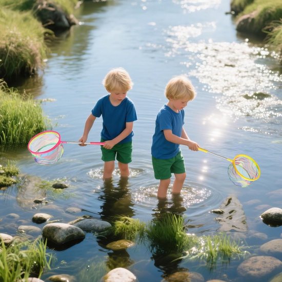 Schepnet - Visnet Telescoop - Wateractiviteiten - Sneldrogend Inklapbaar - Tot 175 cm - Blauw — afbeelding 4