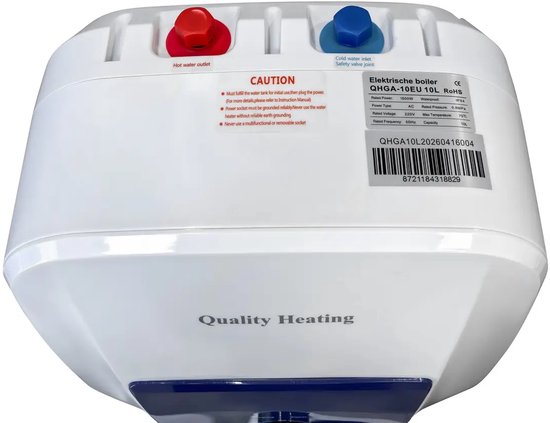 Quality Heating V2 10 Liter keukenboiler - Energieklasse A - Energiezuinig - Extra Life Quality Heating -