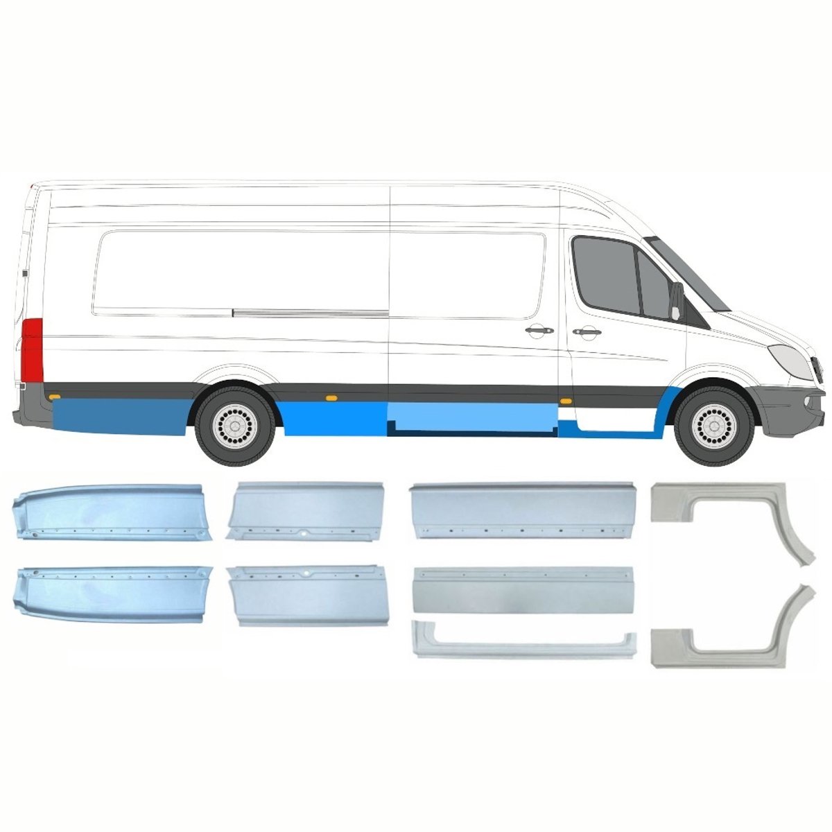 Reparatiepaneel set voor Volkswagen Crafter 2005-2017 / Links + Rechts