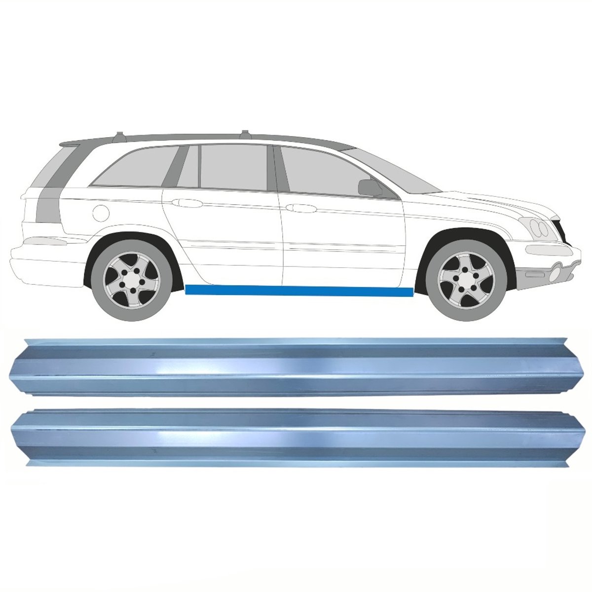 Reparatie dorpel voor Chrysler Pacifica 2003-2007 / Links = Rechts / Set