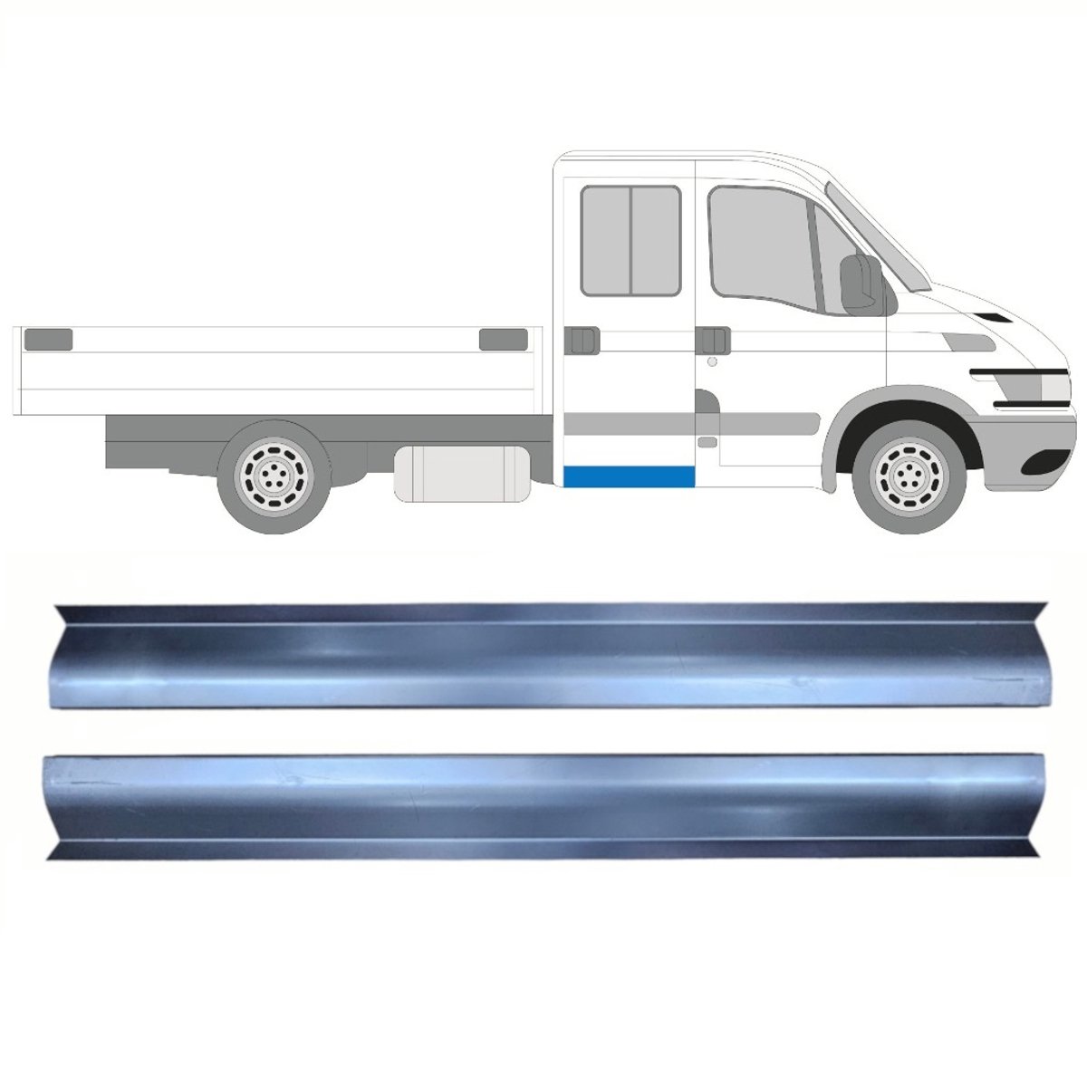Reparatie dorpel voor Iveco Daily 1999-2014 / Links = Rechts / Set