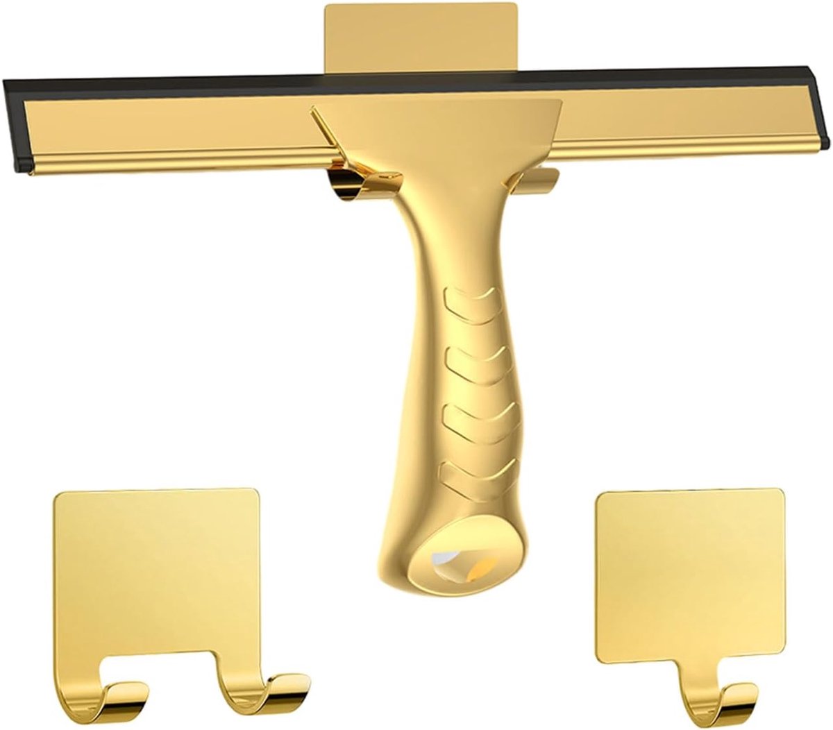 Glaswisser Set - Raamwisser - Streeploos Reinigen - Roestvrij Staal - 25.5 cm - Zwart