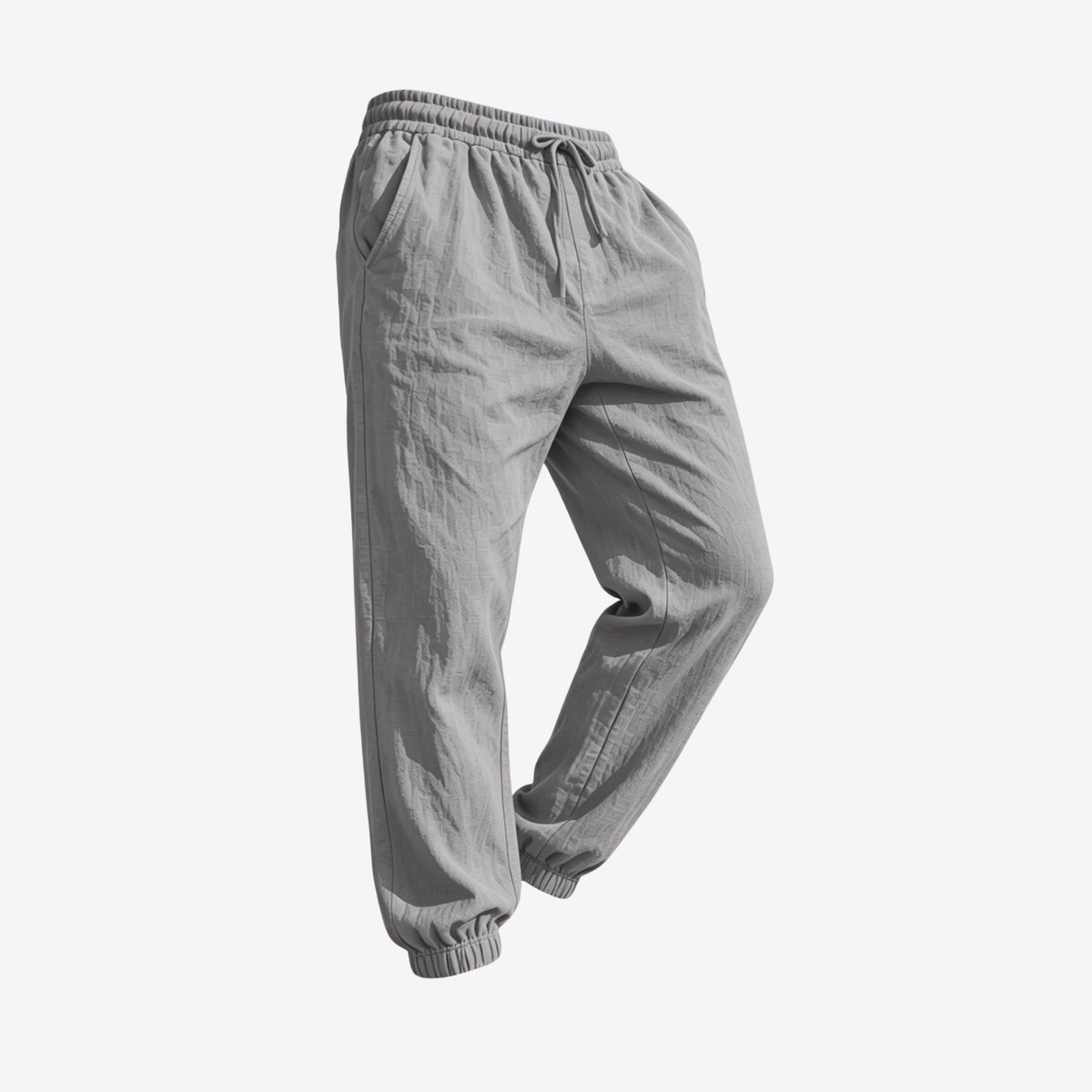 Currero Linnen Broek Heren - Zomerbroek - Volwassenen - Lange Broek - Pantalon - Strandbroek - Zomer - Ibiza Stijl - Grijs S