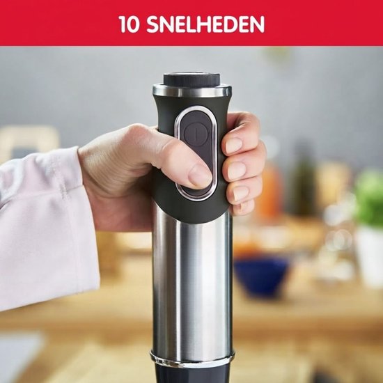 SP® Staafmixer Set - 3-in-1 Staafmixer - Met Hakmolen 500 ml en Garde - Zilver/Zwart - 7cm x 7cm x 40cm van S&P — afbeelding 5