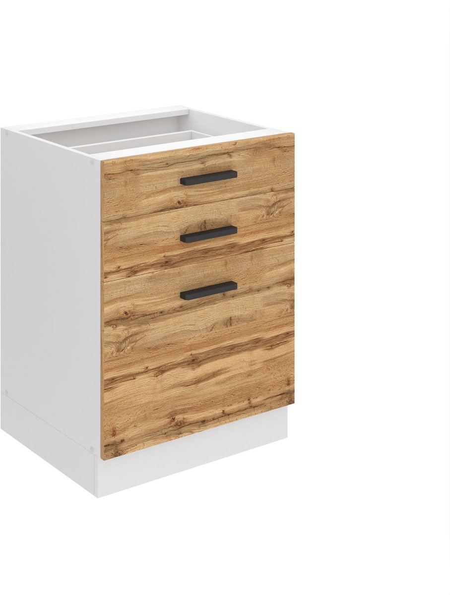 BELINI Keukenonderkast SDSZ 60 cm met Laden - Wotan Eiken
