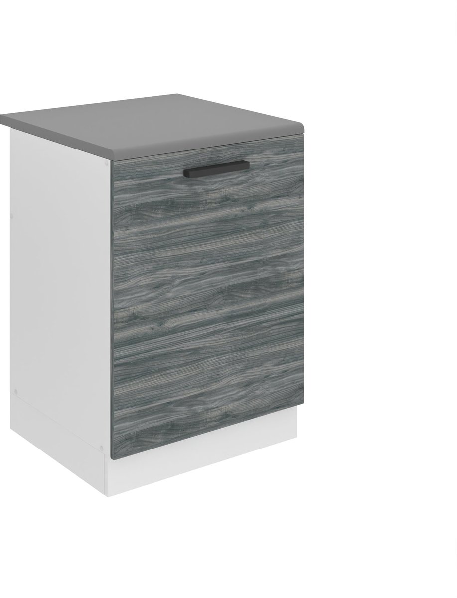 BELINI Spoelbakkast SDZ 60 cm met 1 Deur met Werkblad - Glamour Wood