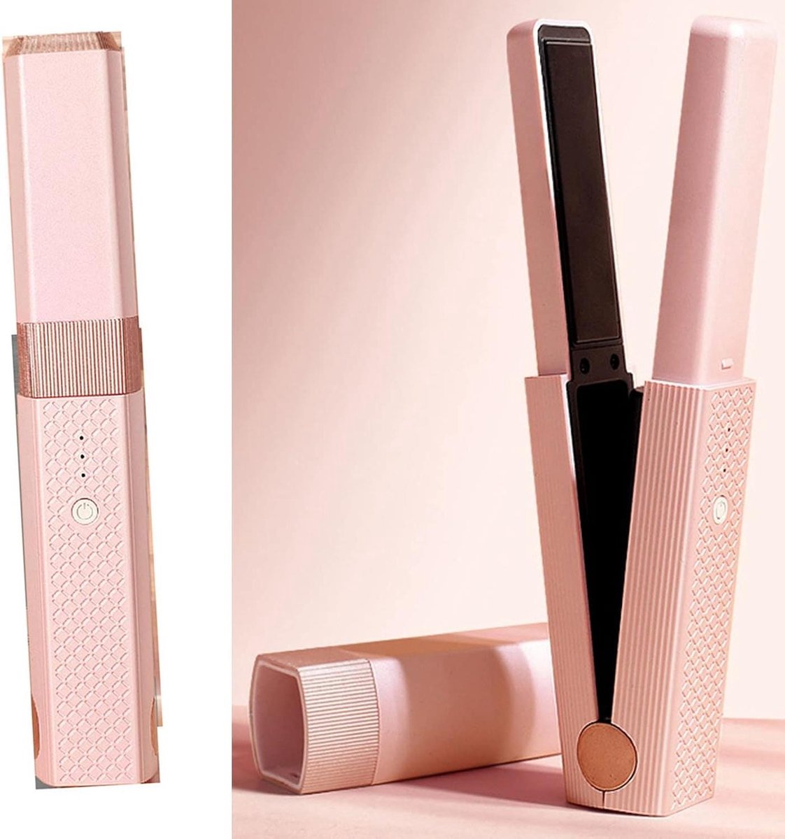 Draadloze Stijltang - Mini Styler - Haar Styling - Snel Opwarmend - 20 cm - Roze