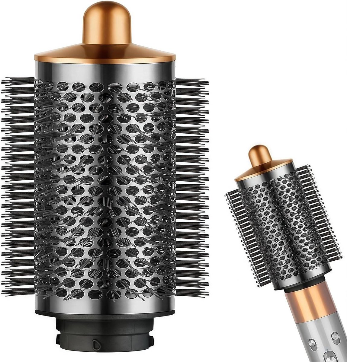 Volume Borstel - Haar Opzetstuk - Haar Stijlen - Speciale Tandjes - 168 x 38 mm - Goud