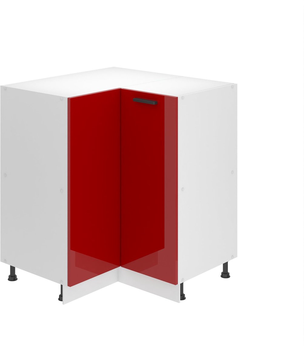 BELINI Hoekonderkast SNP 90 cm met 1 Deur - Rood Hoogglans