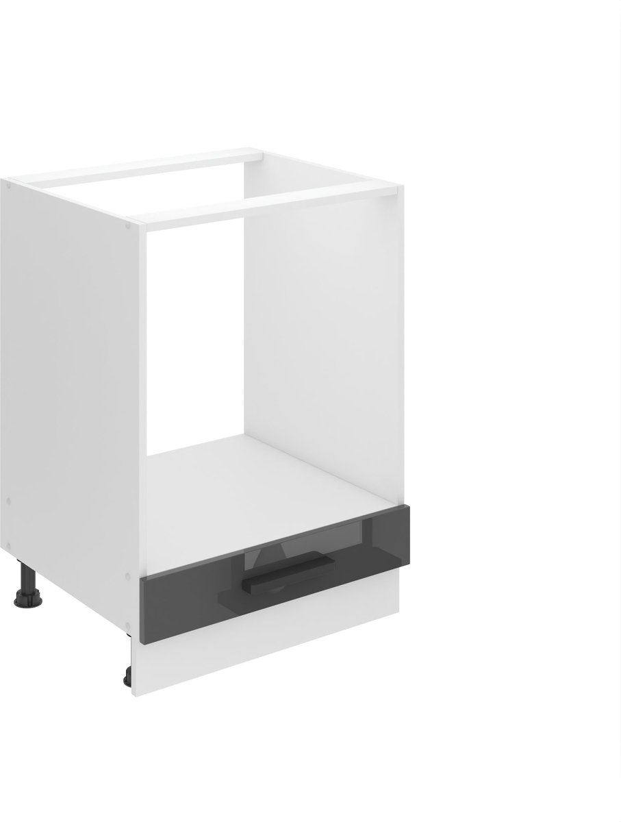 BELINI Ovenombouwkast SDP 60 cm met Klep - Zilver Hoogglans