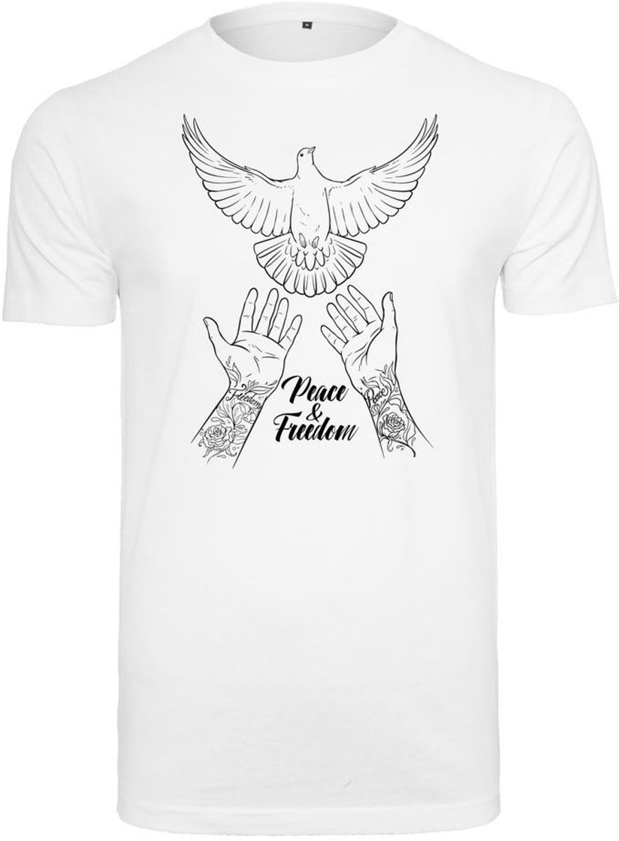 Mister Tee Peace & Freedom Heren Tshirt XL Wit