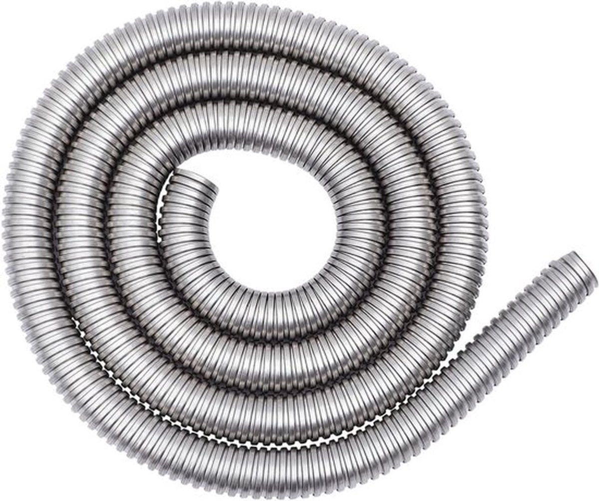 Duurzame Kabelbescherming van 3 m, Flexibele Draadbeschermslang, Roestvrijstalen Kabelsleeve, Voor Kabelbeheer en Draadbeveiliging, Binnen diameter 32 mm