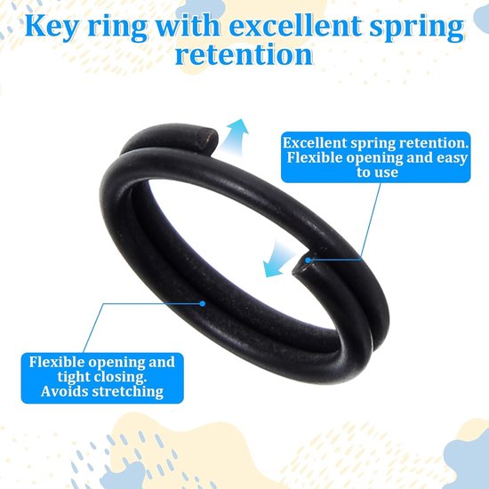 60 Stuks Rvs Sleutelhangers Splitringen Mini Sieraden Maken Met Dubbele Springringen en O-Ringen voor Kettingen en Knutselen (7mm/8mm/10mm) — afbeelding 2