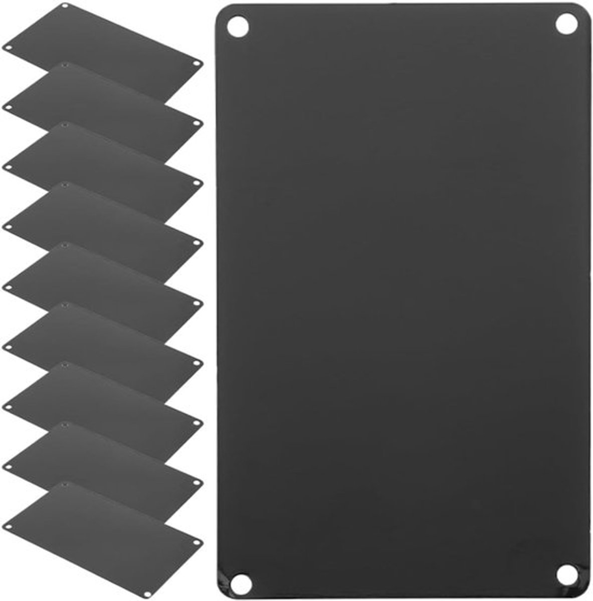 Set van 10 Aluminium Naamlabels voor Graveerbare Lege Bordjes - Multifunctionele Metalen Naambordjes voor Bedrijven en Evenementen (10 x 7 x 0,5 cm)