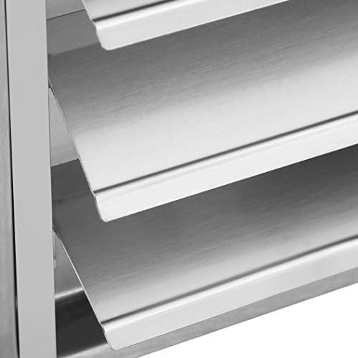 Roestvrijstalen weerbestendige ventilatierooster, Ø 100 mm, afvoervent, lamellenrooster voor woning en industrie, duurzaam en efficiënt