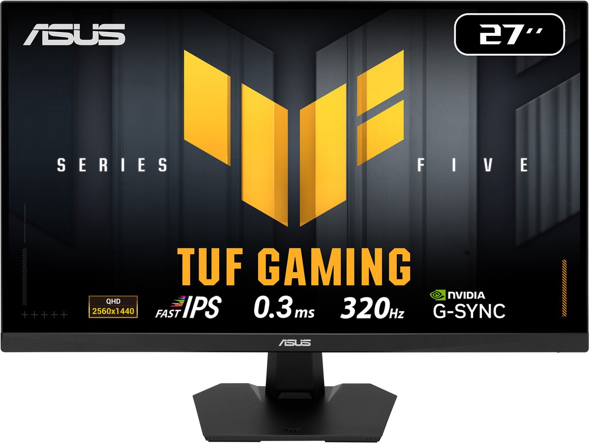ASUS TUF Gaming VG27AQM5F - QHD Fast IPS Gaming Monitor - 320Hz - 0.3ms - Speakers - 27 Inch