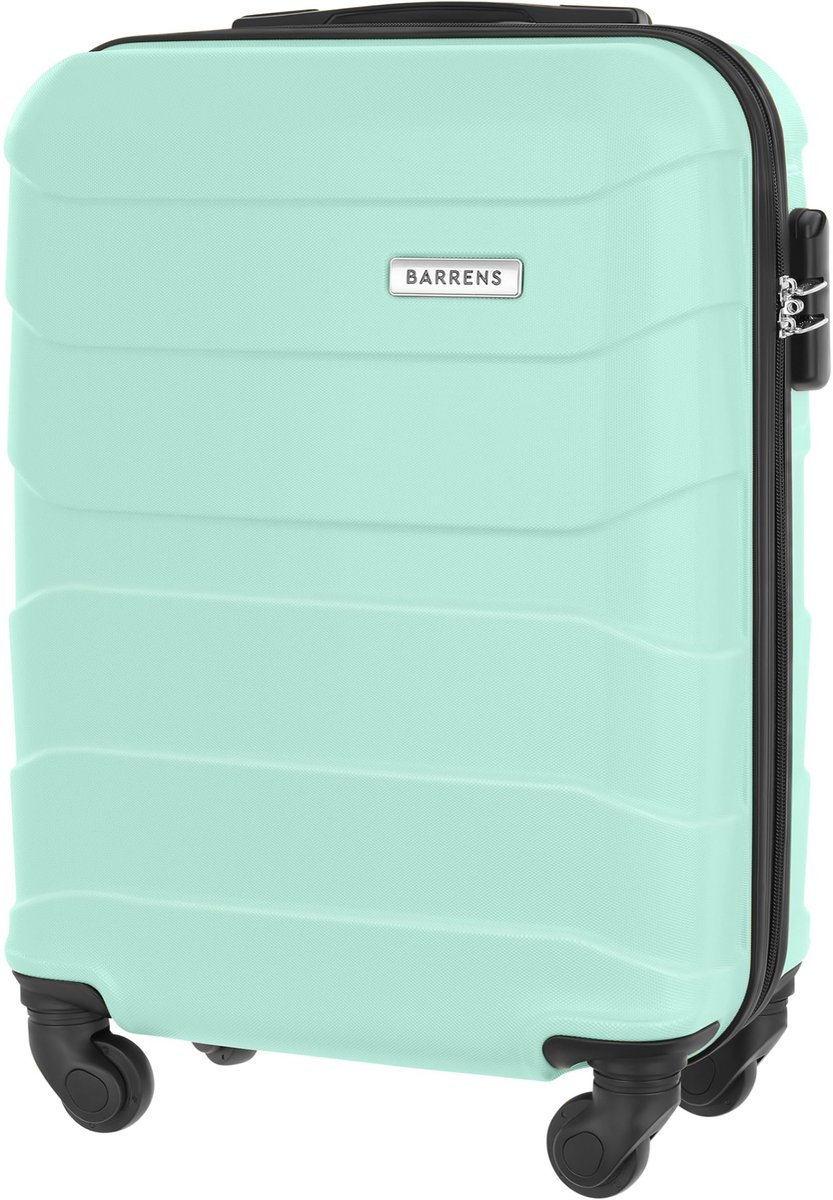 SnelShoppen - BARRENS Trolley Koffer 55x40x20 cm - Harde Handbagage Bordeauxrood - Lichtgewicht Reiskoffer met Wielen - Perfect voor Weekendje Weg, Vl