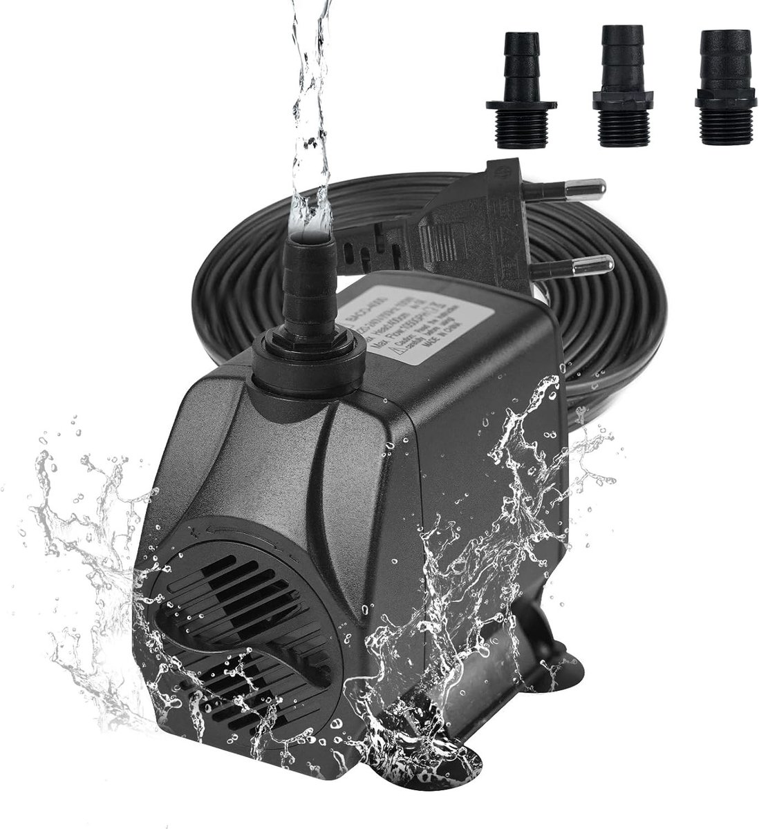 Mini Waterpomp 3800 l/h, Onderwaterpomp voor Fontein, Tuin, Vijver en Zwembad met Hoge Doorstroming